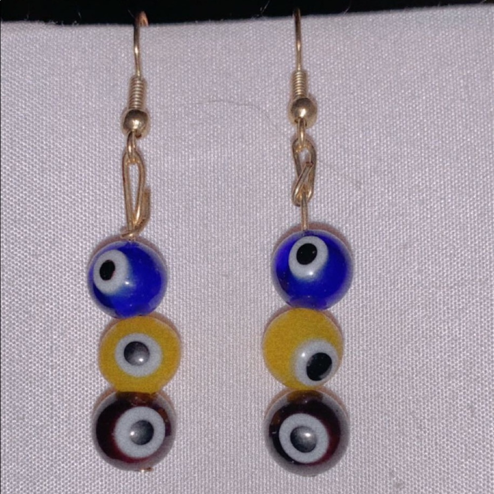 Triple Evil Eye Earrings 🧿